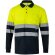 Polo bicolor alta visibilidad VL Vulcan manga larga Azul marino/Amarillo