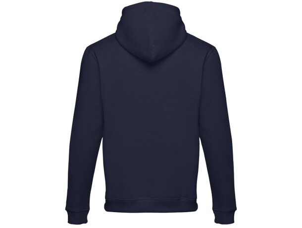 Sudadera Moscow unisex con capucha, bolsillo marsupial y cordones Azul marino detalle 19
