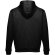 Sudadera Moscow unisex con capucha, bolsillo marsupial y cordones Negro/Blanco detalle 15