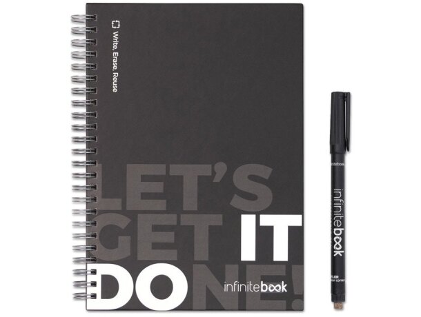 Kit Infinitebook con tapa dura y bloc reutilizable Negro detalle 10