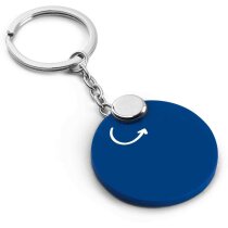 Llavero circular de pvc azul royal Llavero circular de pvc azul royal