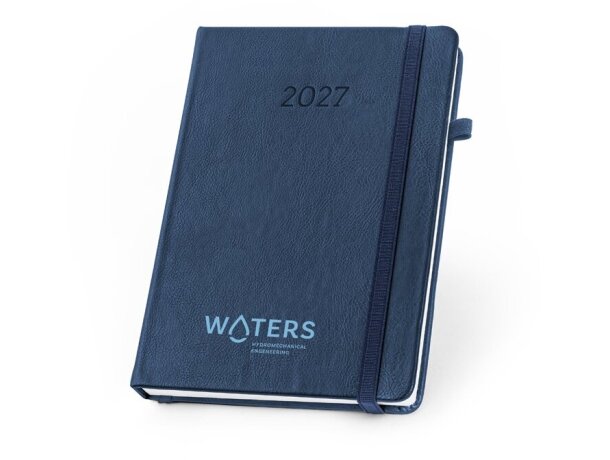 Agenda b5 waters en pu al agua con papel fsc certificado Azul detalle 9