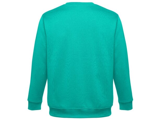 Sudadera Delta unisex de algodón y poliéster con interior cardado Verde turquesa detalle 8