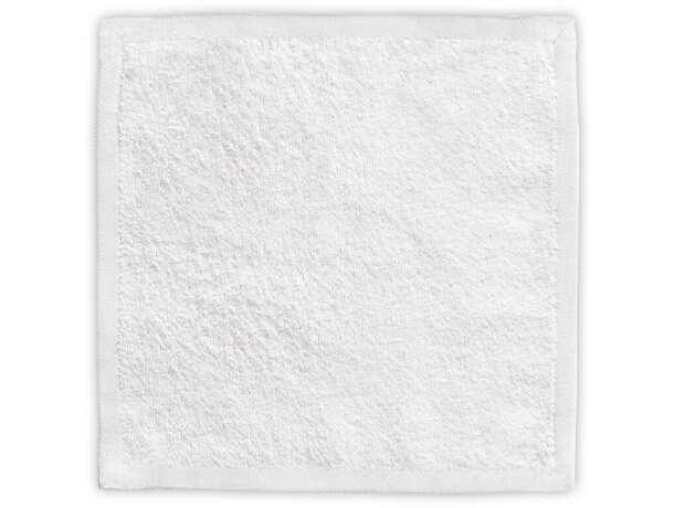 Toalla facial Bardem personalizada algodón reciclado 30x30 cm Blanco detalle 3