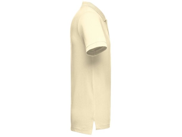 Polo Adam de algodón piqué cardado con cuello canalé Amarillo pastel detalle 19