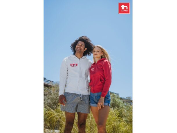 Sudadera unisex amsterdam wh con capucha y cremallera detalle 2