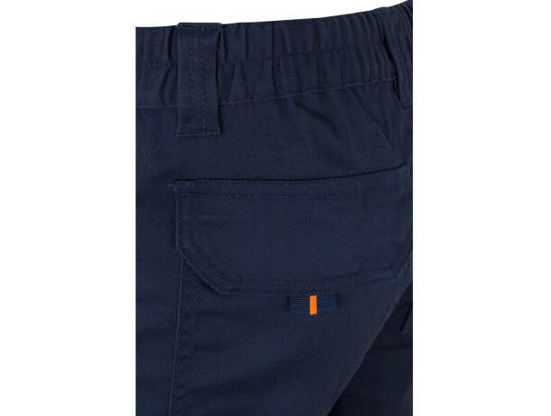 Pantalón elástico multibolsillos Zeus large alta visibilidad Azul marino/Naranja detalle 7