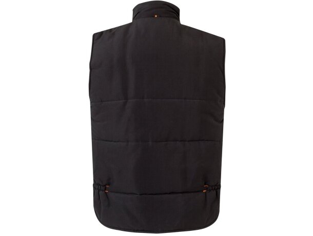 Chaleco acolchado bicolor multibolsillos unisex VL Nergal Negro/Naranja detalle 57