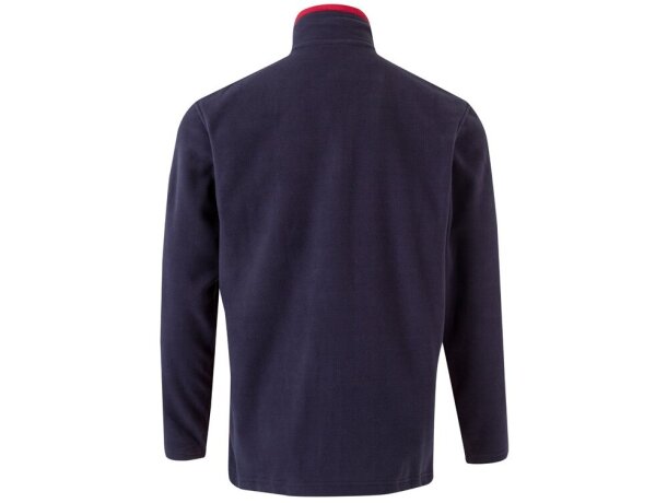Chaqueta polar bicolor Geras con cinco bolsillos y cremallera Azul marino/Rojo detalle 24
