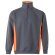 Sudadera de rizo bicolor Svarog cuello alto media cremallera Gris/Naranja