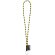 Lanyard Tube Long en poliamida con anilla de 32 mm Amarillo hexachrome/Negro detalle 2