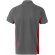 Polo piqué bicolor Supay manga corta con cuello en canalé Gris/Rojo detalle 8