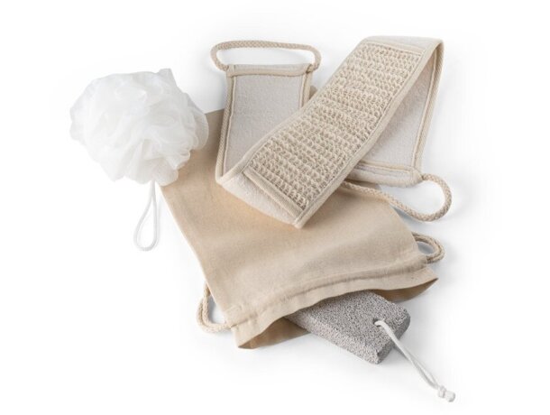 Set de baño 3 accesorios con piedra Hi!dea Conroy Natural detalle 3