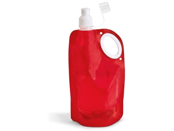 Botella Hike plegable de colores rojo