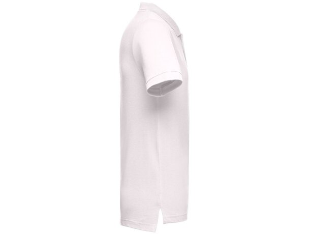 Polo Adam de algodón piqué cardado con cuello canalé Rosa pastel detalle 25