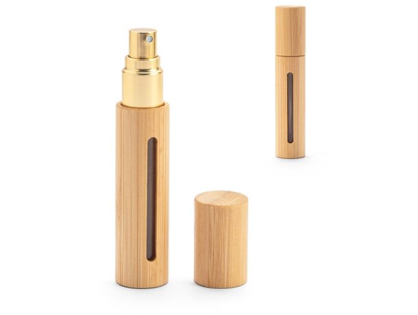 Atomizador perfume recargable Reese carcasa bambú natural detalle 1