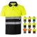 Polo bicolor alta visibilidad Cupid manga corta reflectante detalle 1