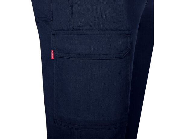 Pantalón de sarga multibolsillos Hermes con cintura elástica Azul marino detalle 25