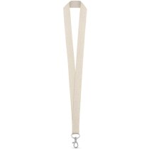 Lanyard sostenible algodón 100% mosquetón metal REACH natural