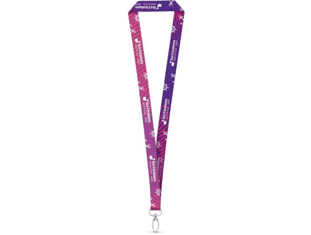 Lanyards promocionales Manila sublimables con mosquetón detalle 1