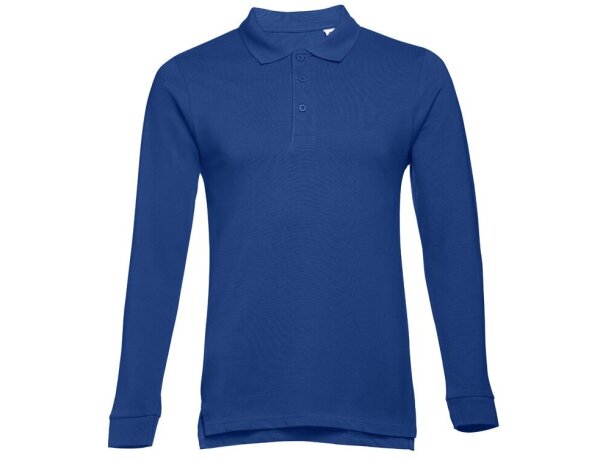 Polo Bern de manga larga en algodón 210 g/m² para hombre Azul royal detalle 16