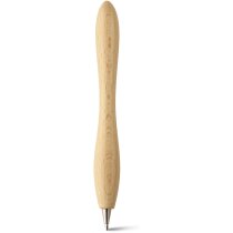 Bolígrafo ligero de madera con tapa con logo natural Bolígrafo ligero de madera con tapa con logo natural