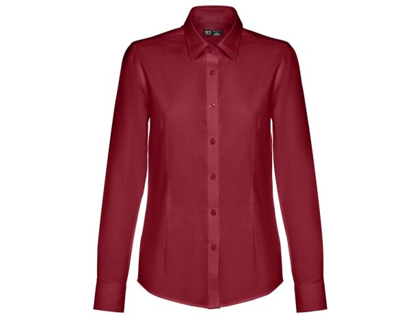 Camisa Thc Tokyo Women oxford para mujer Burdeos detalle 6