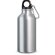 Botella deportiva de aluminio con mosquetón cromado satinado