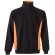 Sudadera de rizo bicolor Svarog cuello alto media cremallera Negro/Naranja