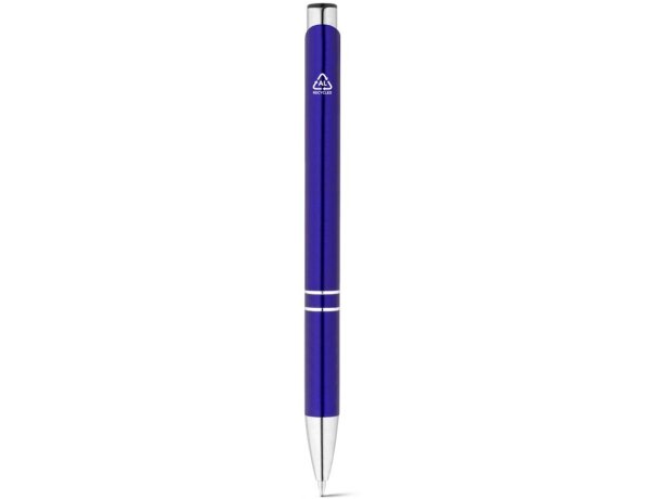 Bolígrafo con nombre para empresa de colores reciclado tinta azul Hi!dea Azul royal detalle 12