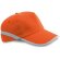 Gorra con detalles reflectantes para eventos deportivos naranja