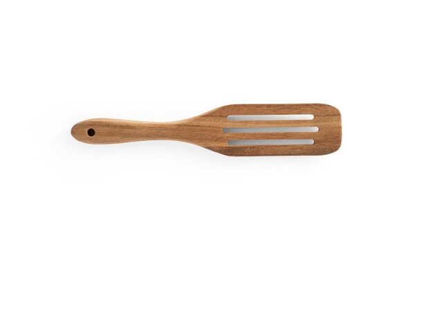 Juego de cubiertos batali en madera de acacia certificada fsc Natural oscuro detalle 3