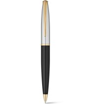 Bolígrafo clásico y elegante de metal con estuche acolchado dorado