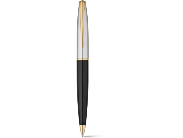 Bolígrafo clásico y elegante de metal con estuche acolchado Louvre Dorado detalle 1