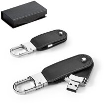 USB Bragg 8GB polipiel personalizada mosquetón