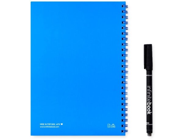 Libreta infinitebook plain a5 con páginas borrables reutilizables Azul royal detalle 8