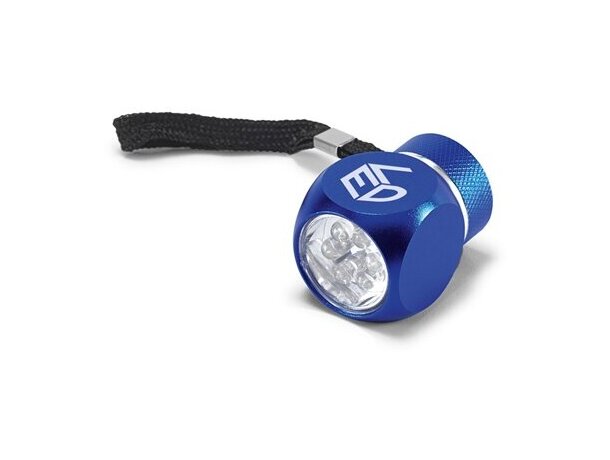 Linterna de 6 leds con forma de cubo azul royal