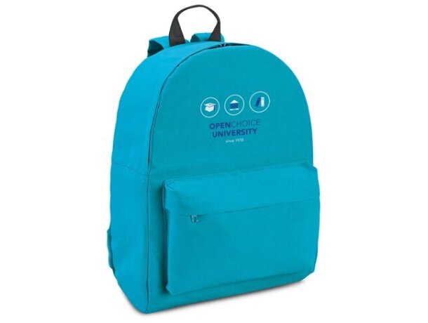 Mochila de colores con espalda acolchada azul claro