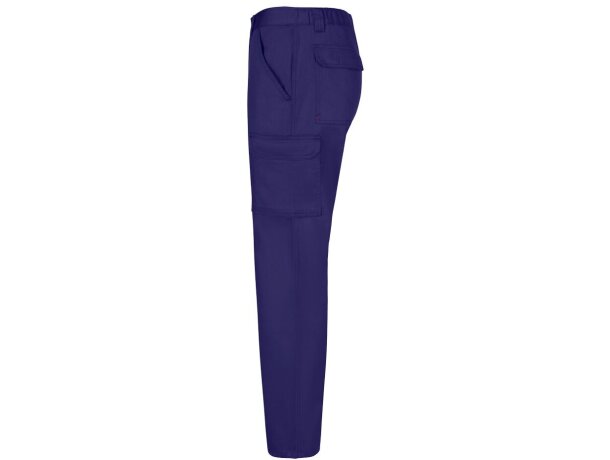 Pantalón de sarga multibolsillos Hermes con cintura elástica Azul royal detalle 30