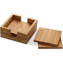 Set De Posavasos De Madera Personalizado Natural