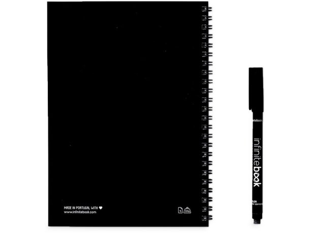 Libreta infinitebook plain a5 con páginas borrables reutilizables Negro detalle 16