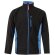 Chaqueta polar bicolor Geras con cinco bolsillos y cremallera Negro/Azul claro