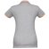 Polo slim fit Rome women bicolor algodón 210 g/m² manga corta Gris claro matizado detalle 3