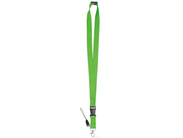 Lanyard Murray de poliéster doble grabado verde claro