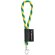Lanyard tube short poliamida con mosquetón de 9 mm Amarillo/Verde