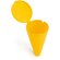 Cenicero de playa con forma de cono personalizado amarillo