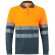 Polo bicolor alta visibilidad VL Vulcan manga larga Gris/Naranja