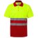 Polo bicolor alta visibilidad Cupid manga corta reflectante Rojo/Amarillo