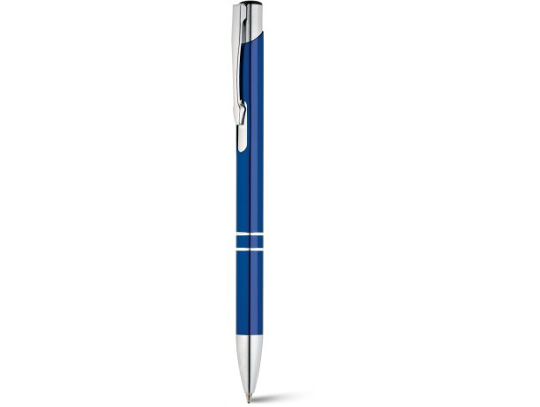Bolígrafo clásico en acabado metalizado empresa azul royal