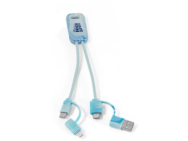 Cable usb 6 en 1 berners ultrarrápido en pet reciclado 100% rpet Multicolor detalle 5